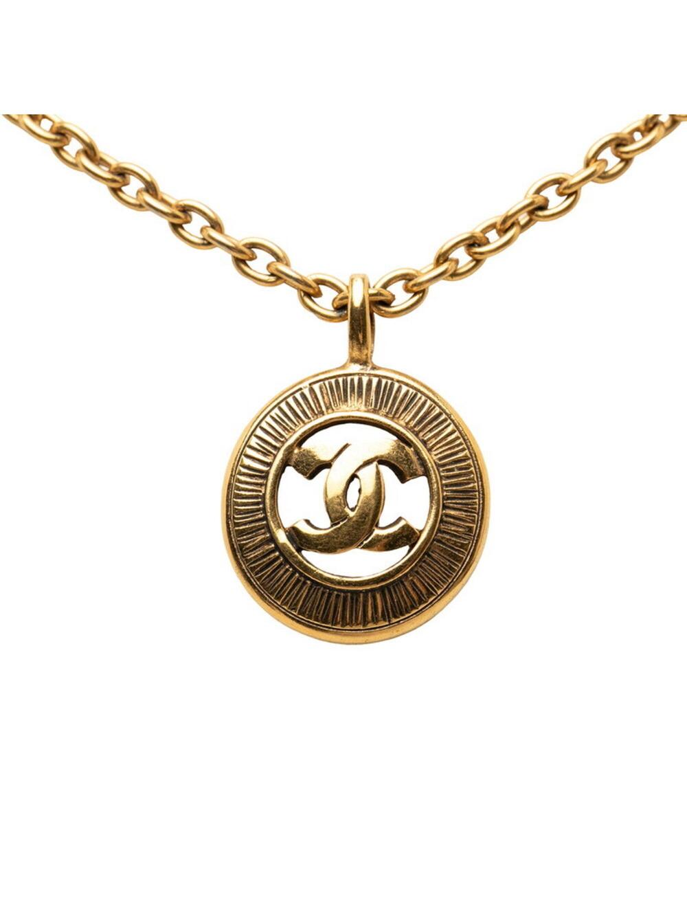 Chanel Cc Logo Round Chain Pendant #266397C86B